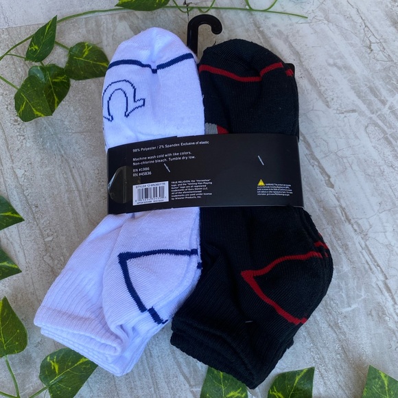 True Religion Mens Socks Size 8-12.5 Black White 12 Pack Ankle 6 Pairs Designer - Picture 3 of 8